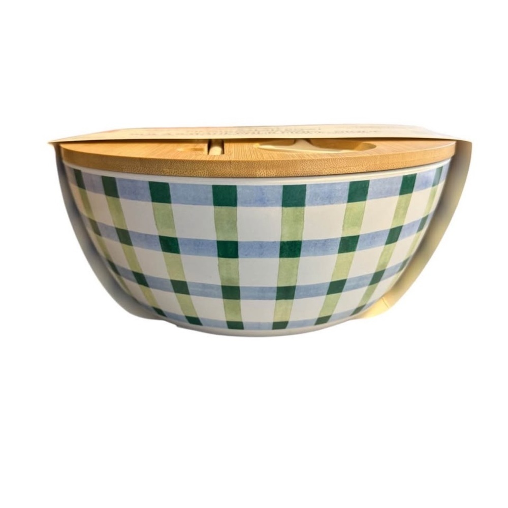 Salad Bowl With Lid And Utensils